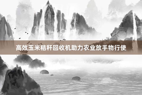 高效玉米秸秆回收机助力农业放手物行使